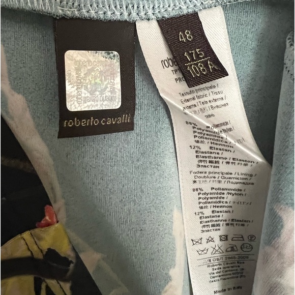 Roberto Cavalli Floral Print Midi Dress Size 12 - Picture 7 of 10